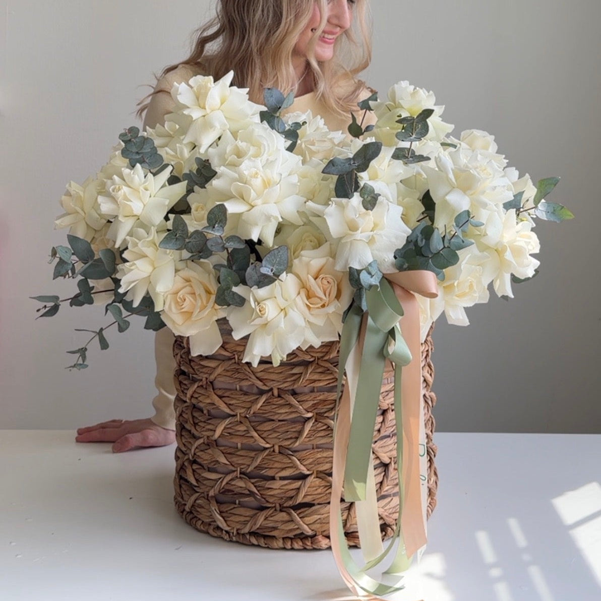 Ivory Garden Basket