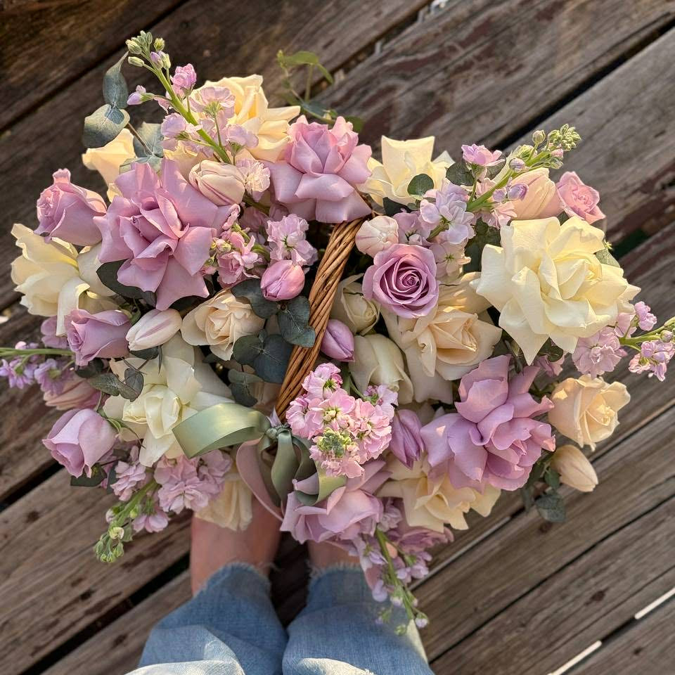 Lavender Garden Basket